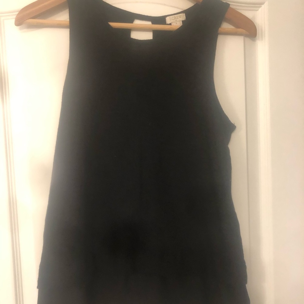 Jcrew drapery tank top size small black